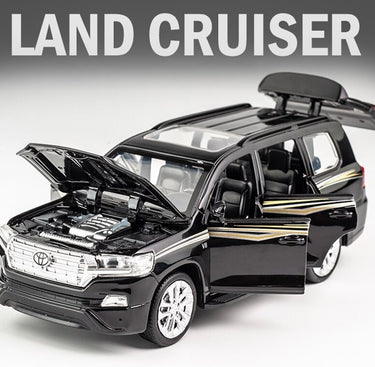 metal body land cruiser suv with lights and sound